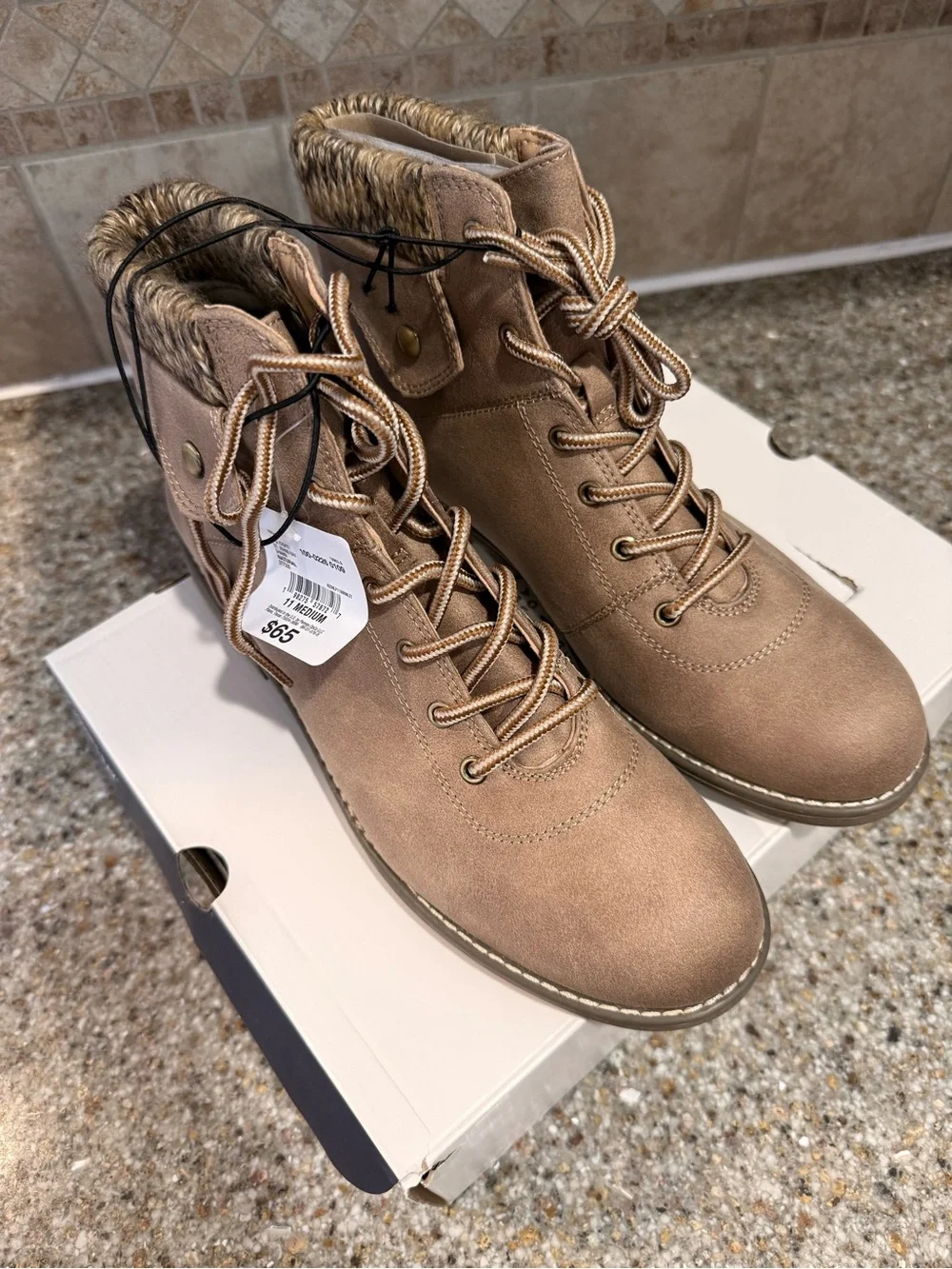 St. John’s Bay Shawn Natural Ankle Boots Size 11